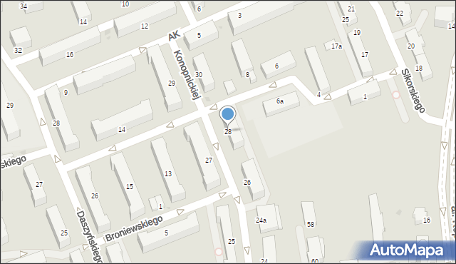 Inowrocław, Konopnickiej Marii, 28, mapa Inowrocławia