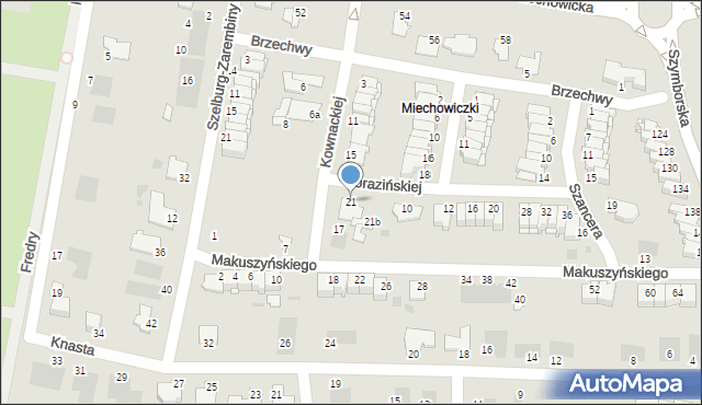 Inowrocław, Kownackiej Marii, 21, mapa Inowrocławia