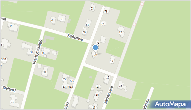 Izabelin C, Kościuszki Tadeusza, gen., 72, mapa Izabelin C