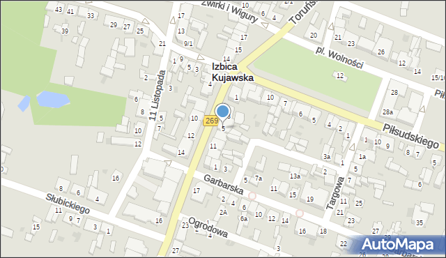 Izbica Kujawska, Kolska, 5, mapa Izbica Kujawska