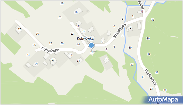 Izdebnik, Kobyłówka, 11, mapa Izdebnik