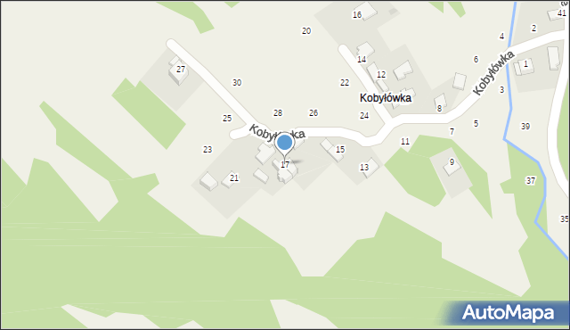 Izdebnik, Kobyłówka, 17, mapa Izdebnik