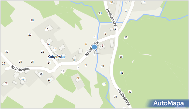 Izdebnik, Kobyłówka, 3, mapa Izdebnik