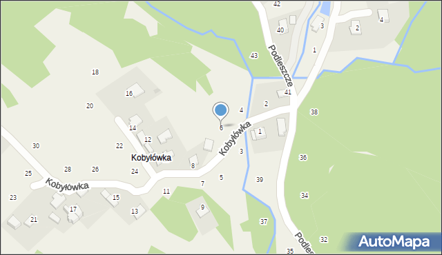 Izdebnik, Kobyłówka, 6, mapa Izdebnik