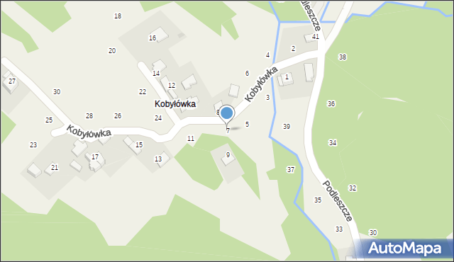 Izdebnik, Kobyłówka, 7, mapa Izdebnik