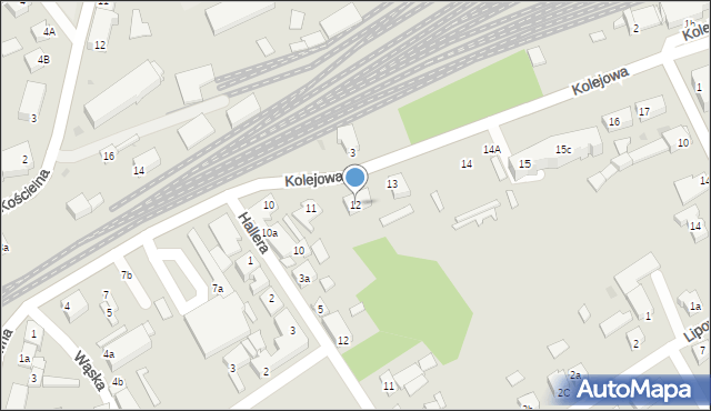 Jabłonowo Pomorskie, Kolejowa, 12, mapa Jabłonowo Pomorskie