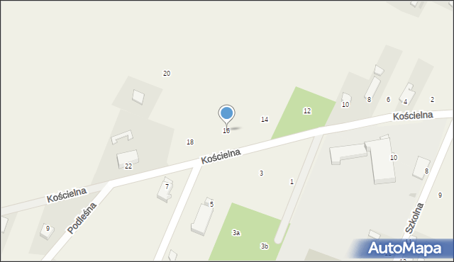 Jamielnik, Kościelna, 16, mapa Jamielnik