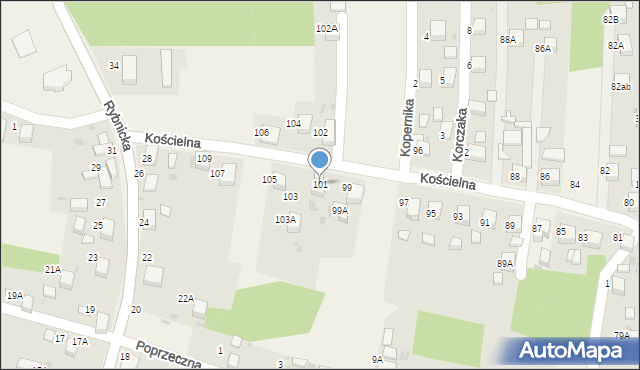 Jankowice, Kościelna, 101, mapa Jankowice