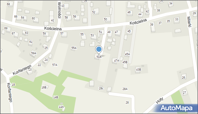 Jankowice, Kościelna, 51A, mapa Jankowice