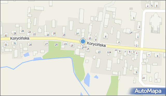 Janów, Korycińska, 17, mapa Janów