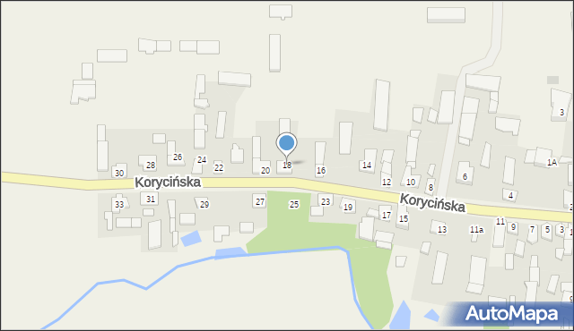 Janów, Korycińska, 18, mapa Janów