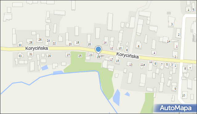 Janów, Korycińska, 19, mapa Janów