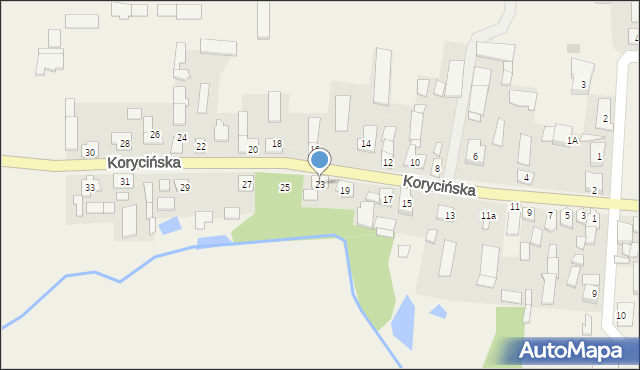 Janów, Korycińska, 23, mapa Janów