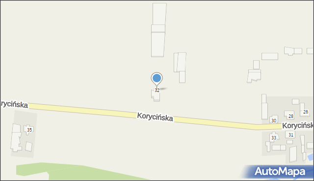 Janów, Korycińska, 32, mapa Janów