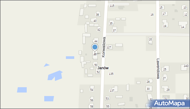 Janów, Konwaliowa, 46, mapa Janów