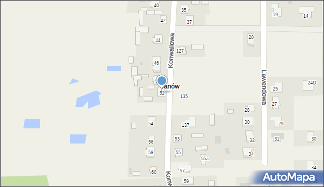 Janów, Konwaliowa, 52, mapa Janów