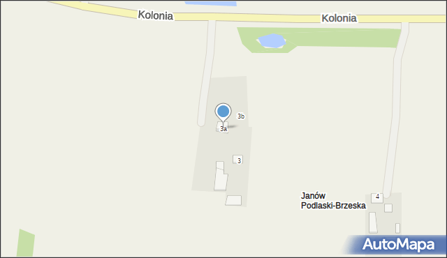 Janów Podlaski, Kolonia, 3a, mapa Janów Podlaski