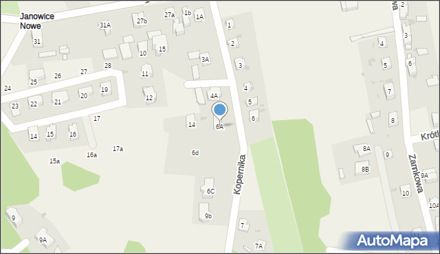 Janowice Wielkie, Kopernika Mikołaja, 6A, mapa Janowice Wielkie