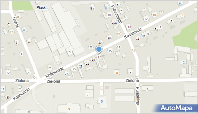 Janowiec Wielkopolski, Kościuszki Tadeusza, gen., 17, mapa Janowiec Wielkopolski