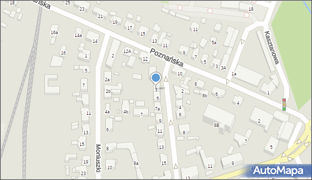 Jarocin, Kościuszki Tadeusza, gen., 3, mapa Jarocin