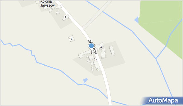 Jaryszów, Kolonia Jaryszów, 5, mapa Jaryszów