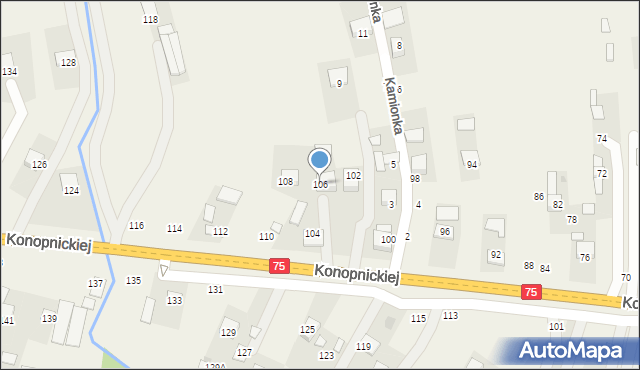 Jasień, Konopnickiej Marii, 106, mapa Jasień