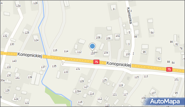 Jasień, Konopnickiej Marii, 110, mapa Jasień