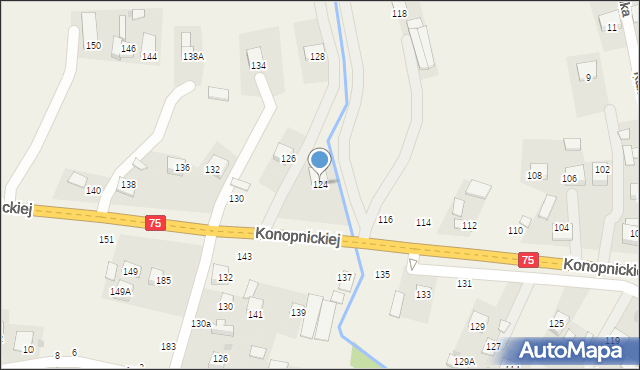 Jasień, Konopnickiej Marii, 124, mapa Jasień