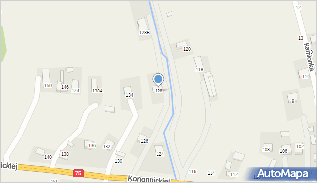 Jasień, Konopnickiej Marii, 128, mapa Jasień