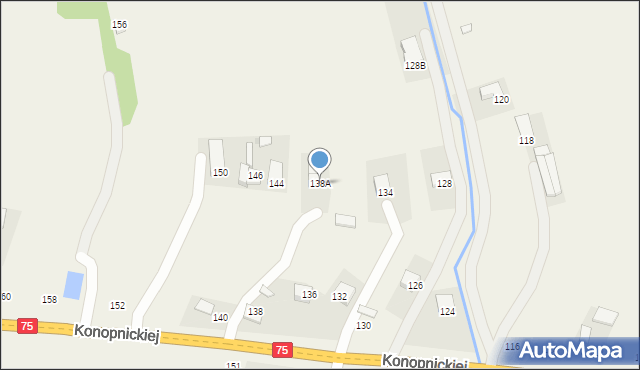 Jasień, Konopnickiej Marii, 138A, mapa Jasień