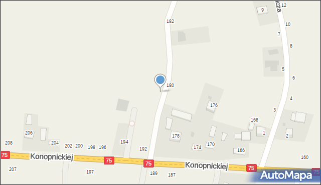 Jasień, Konopnickiej Marii, 190, mapa Jasień