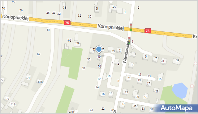 Jasień, Konopnickiej Marii, 49, mapa Jasień