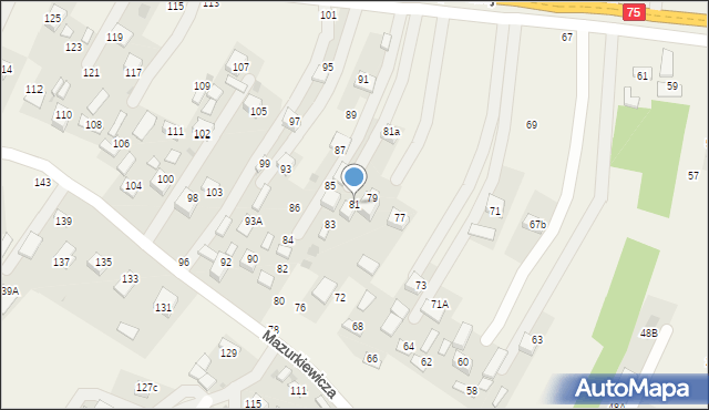 Jasień, Konopnickiej Marii, 81, mapa Jasień