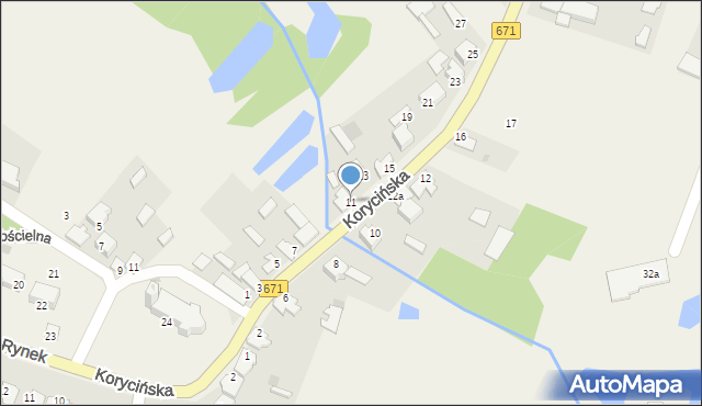 Jasionówka, Korycińska, 11, mapa Jasionówka