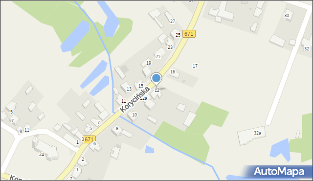 Jasionówka, Korycińska, 12, mapa Jasionówka