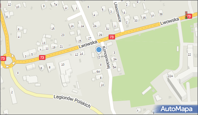 Jasło, Konopnickiej Marii, 2, mapa Jasła