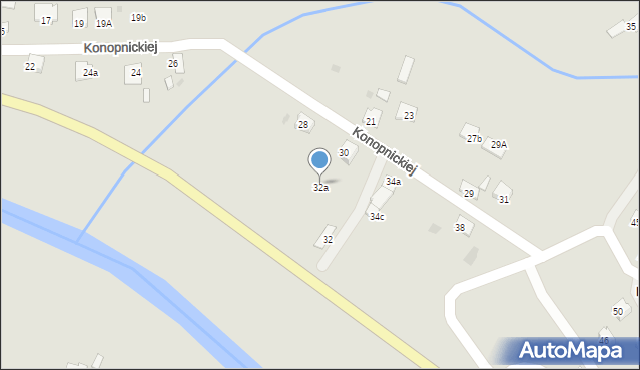 Jasło, Konopnickiej Marii, 32a, mapa Jasła