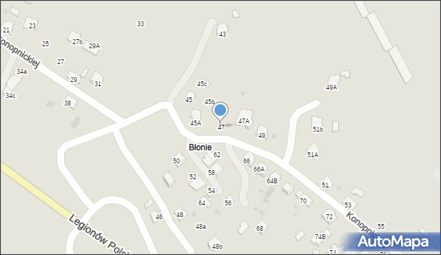 Jasło, Konopnickiej Marii, 47, mapa Jasła