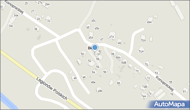 Jasło, Konopnickiej Marii, 60, mapa Jasła