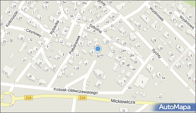 Jastarnia, Kossak-Główczewskiego Wojciecha, ks., 14, mapa Jastarnia