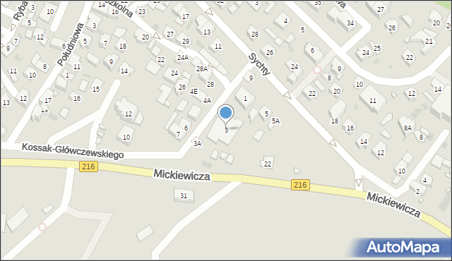 Jastarnia, Kossak-Główczewskiego Wojciecha, ks., 3, mapa Jastarnia