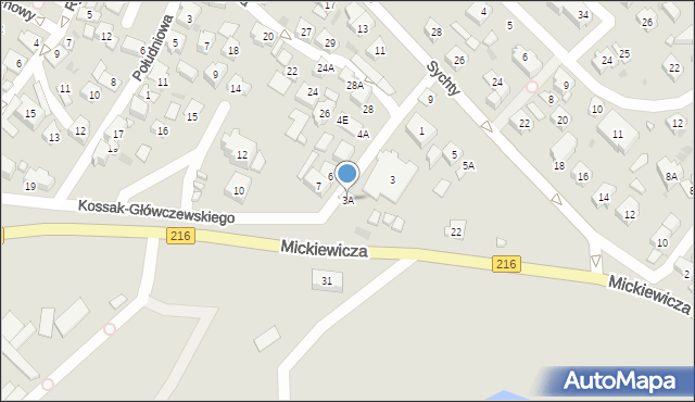 Jastarnia, Kossak-Główczewskiego Wojciecha, ks., 3A, mapa Jastarnia