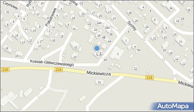 Jastarnia, Kossak-Główczewskiego Wojciecha, ks., 7, mapa Jastarnia