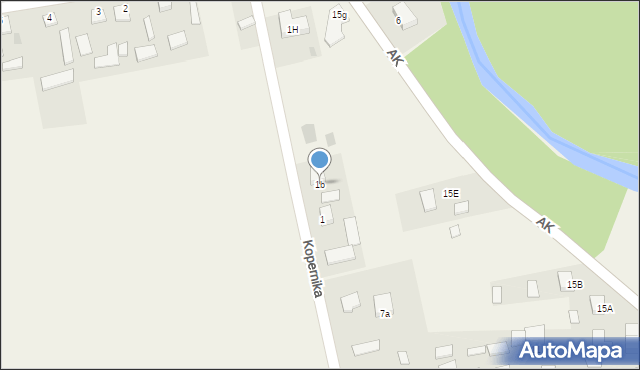Jastkowice, Kopernika Mikołaja, 1b, mapa Jastkowice