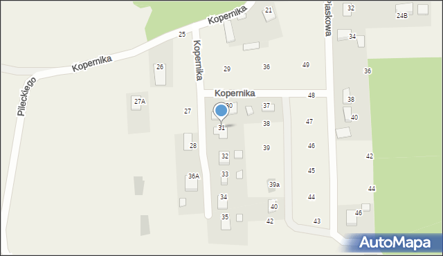 Jastkowice, Kopernika Mikołaja, 31, mapa Jastkowice