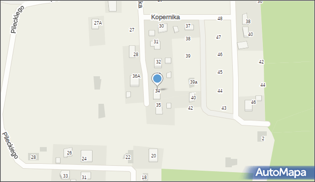 Jastkowice, Kopernika Mikołaja, 34, mapa Jastkowice