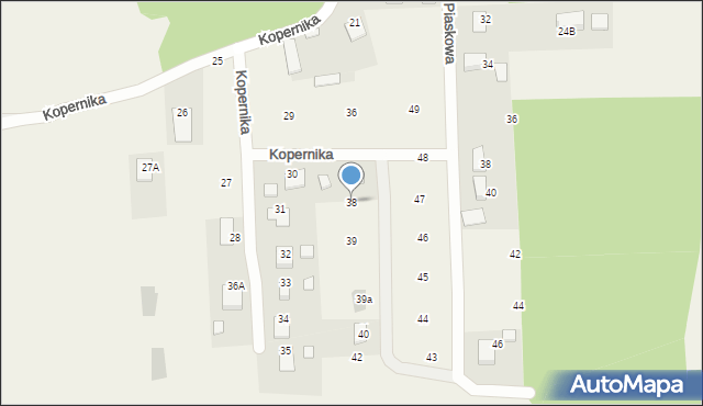 Jastkowice, Kopernika Mikołaja, 38, mapa Jastkowice