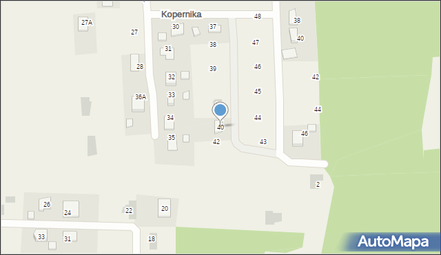 Jastkowice, Kopernika Mikołaja, 40, mapa Jastkowice