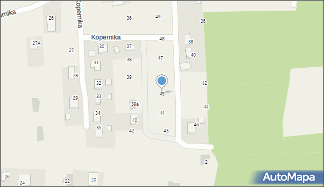 Jastkowice, Kopernika Mikołaja, 45, mapa Jastkowice