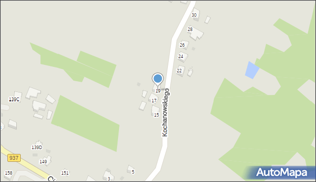 Jastrzębie-Zdrój, Kochanowskiego Jana, 19, mapa Jastrzębie-Zdrój